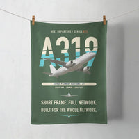 Thumbnail for Airbus A319ceo design on dark green towel