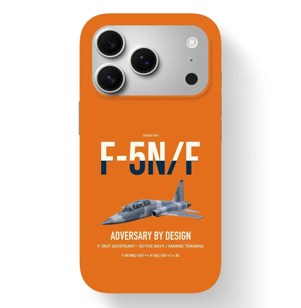 F-5N F Adversary design on orange magsafe iphone case, for iPhone 17 Pro