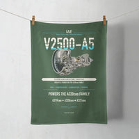 Thumbnail for V2500-A5 design on dark green towel