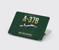 Thumbnail for A-37B Dragonfly design on dark green MacBook case