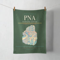 Thumbnail for Pamplona Airport (PNA) design on dark green towel