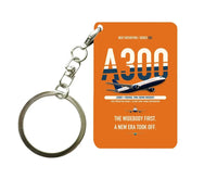 Thumbnail for Airbus A300B2 Key Chain design on orange key chain