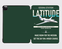 Thumbnail for Cessna Citation Latitude design on dark green ipad tablet case