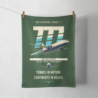 Thumbnail for Boeing 777F design on dark green towel