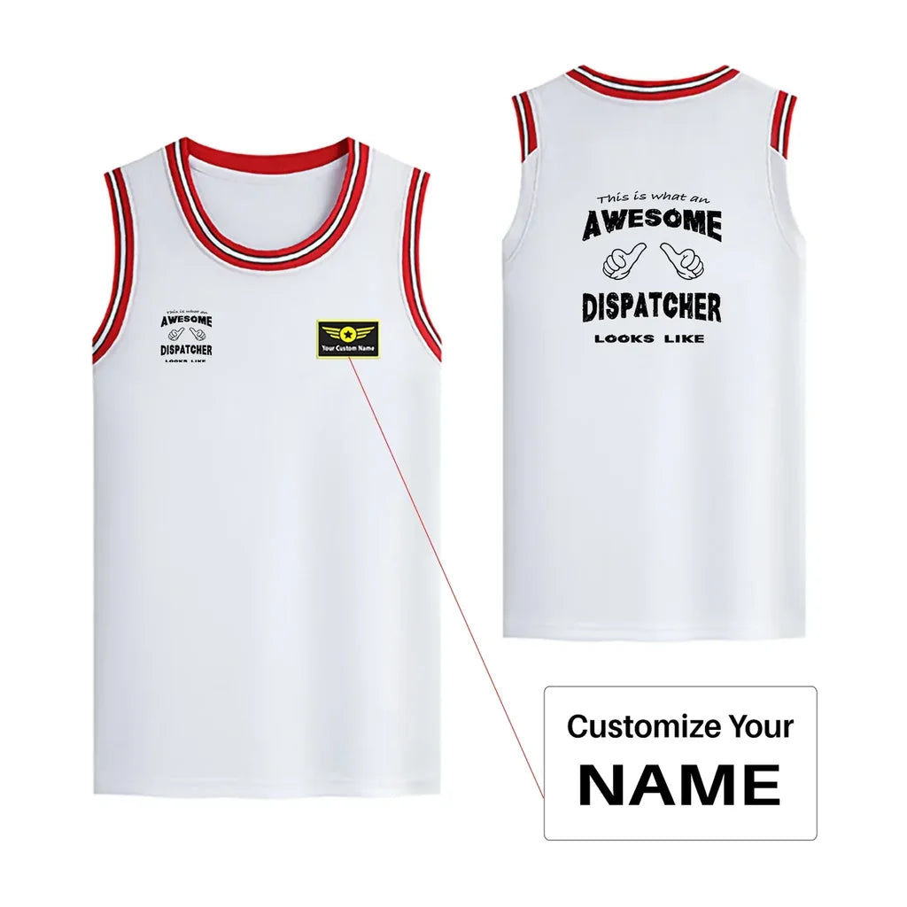 Dispatcher Designed Basketball Style Sports Tank Tops - view 13