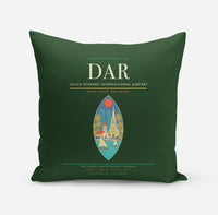 Thumbnail for Julius Nyerere International Airport (DAR) design on dark green pillow
