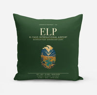 Thumbnail for El Paso International Airport (ELP) design on dark green pillow