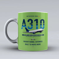 Thumbnail for A310-300P2F Mug design on light green airbus