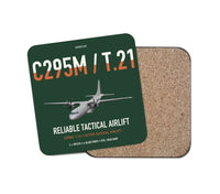 Thumbnail for Airbus C295M T.21 design on dark green 1 piece coaster
