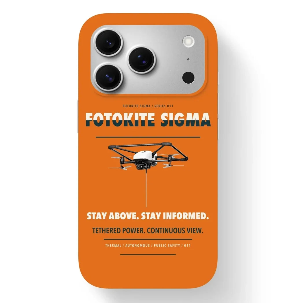 Fotokite Sigma Case design on orange iphone case