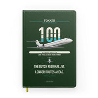 Thumbnail for Fokker 100 design on dark green notebook