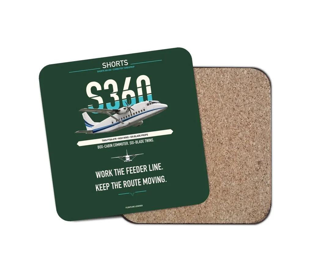 Shorts 360-300 design on dark green 1 piece coaster