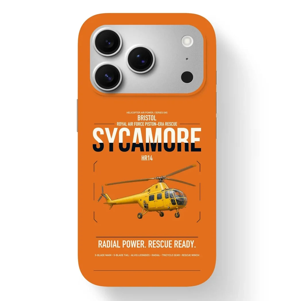 Bristol Sycamore HR14 design on orange magsafe iphone case, for iPhone 17 Pro