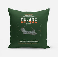 Thumbnail for Boeing Vertol CH-46E Sea Knight design on dark green pillow