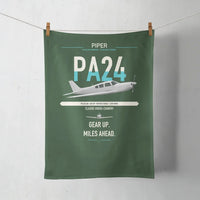 Thumbnail for Piper PA-24-250 Comanche 250 design on dark green towel