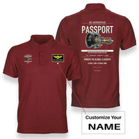 Thumbnail for PASSPORT design on red polo with custom name badge