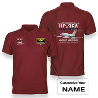 Thumbnail for UC-35A CITATION ULTRA design on red polo with custom name badge