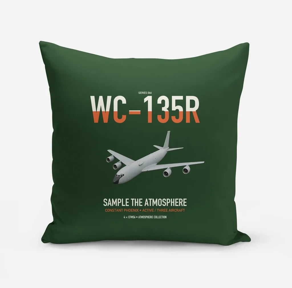 WC-135R Constant Phoenix design on dark green pillow