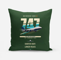 Thumbnail for Boeing 747SP design on dark green pillow