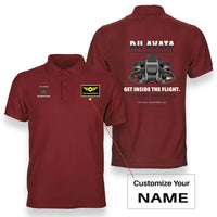 Thumbnail for DJI Avata design on red polo with custom name badge