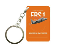 Thumbnail for British Aerospace Sea Harrier FRS.1 design on orange designed key chain, double-side print