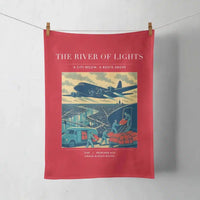 Thumbnail for VINTAGE G4152 - The River Of Lights - Designed Towels design on red