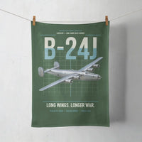 Thumbnail for B-24J Liberator design on dark green towel