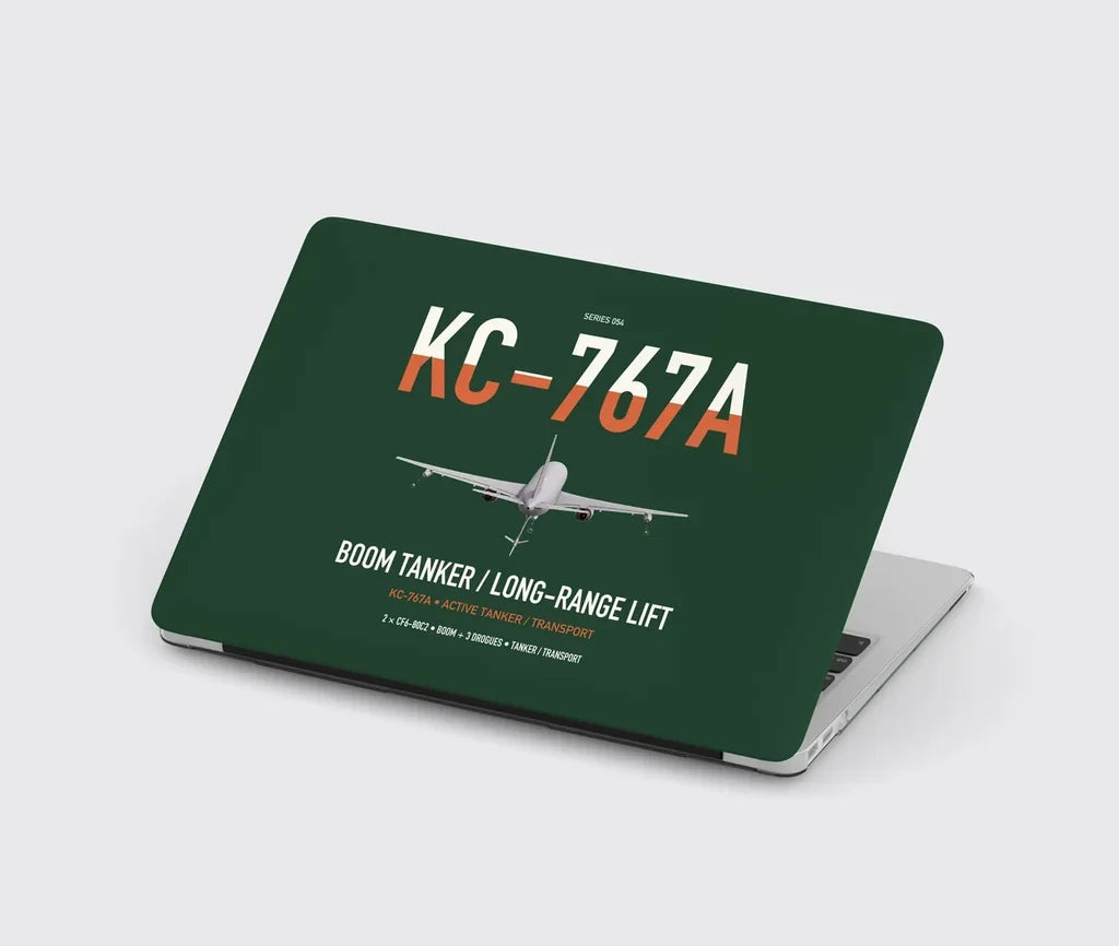 Boeing KC-767A design on dark green MacBook case