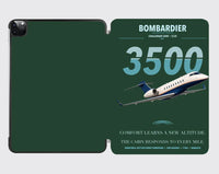 Thumbnail for Bombardier Challenger 3500 design on dark green ipad tablet case