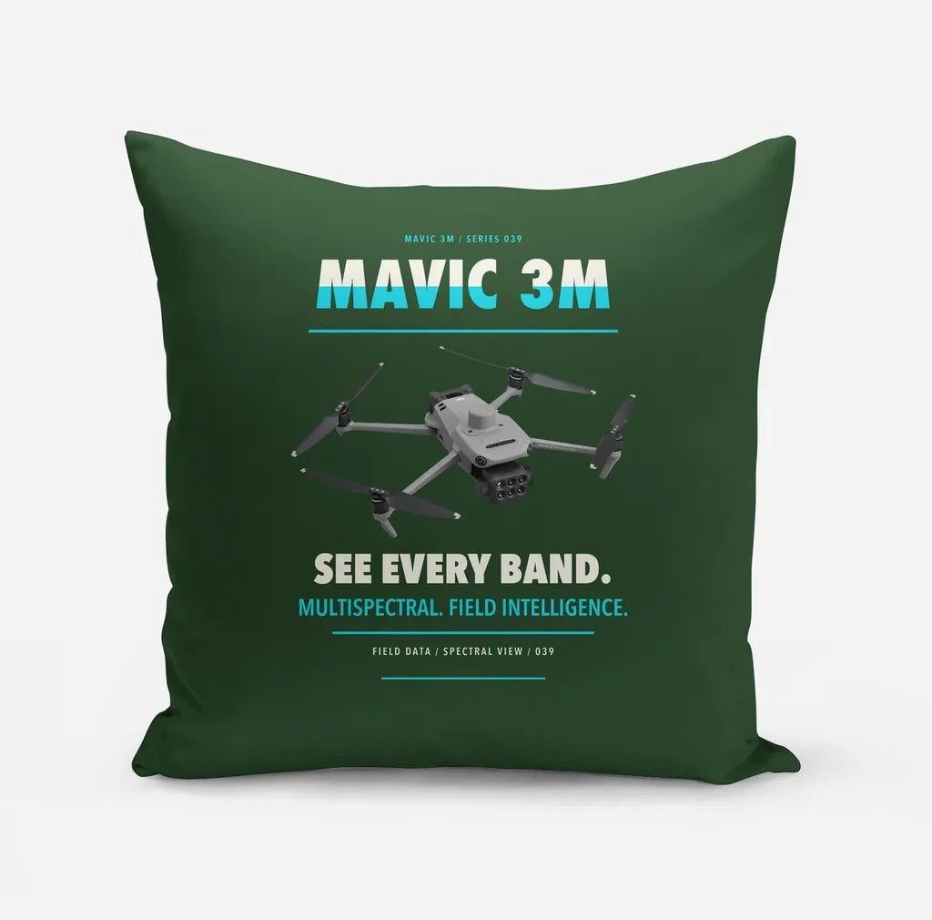 DJI Mavic 3 Multispectral design on dark green pillow