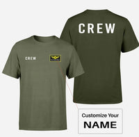 Thumbnail for CREW & Text Designed Double-Side T-Shirts - view 13