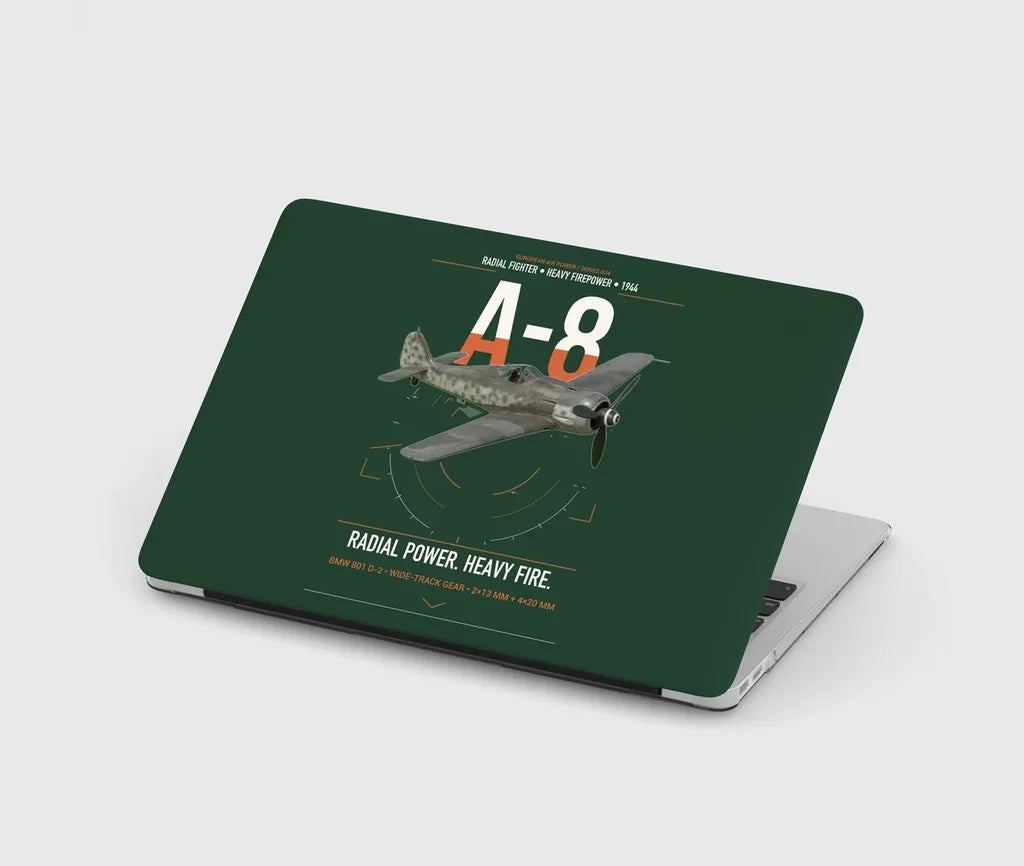 Focke-Wulf Fw 190A-8 design on dark green MacBook case