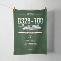 Thumbnail for Dornier D328-100 design on dark green towel