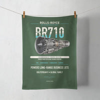 Thumbnail for BR710 design on dark green towel