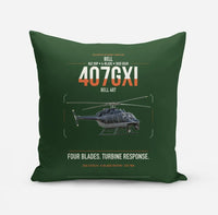 Thumbnail for Bell 407GXi design on dark green pillow