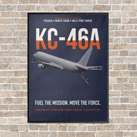 Thumbnail for KC-46A PEGASUS vertical canvas print - framed - navy blue background