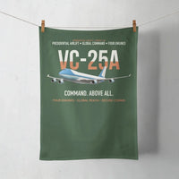Thumbnail for VC-25A Air Force One Presidential Airlift design on dark green towel