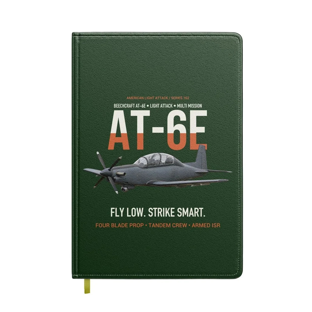 AT-6E Wolverine Light Attack design on dark green notebook