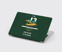 Thumbnail for Piper J-3 Cub design on dark green MacBook case