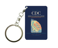 Thumbnail for Cedar City Regional Airport (CDC) design on navy blue key chain