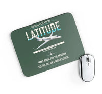 Thumbnail for Cessna Citation Latitude design on dark green rectangle mouse pad