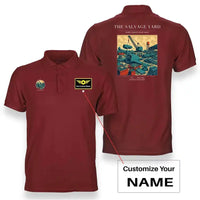 Thumbnail for VINTAGE G4509 - The Salvage Yard - Double-Side Polo T-Shirt design on red+name