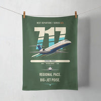 Thumbnail for Boeing 717-200 design on dark green towel