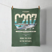 Thumbnail for Cessna T207A Stationair 8 design on dark green towel