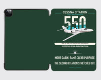 Thumbnail for Cessna Citation 550 - Citation II design on dark green ipad tablet case
