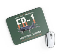 Thumbnail for FR-1 Fireball Prop in Front Jet in Back design on dark green rectangle mouse pad
