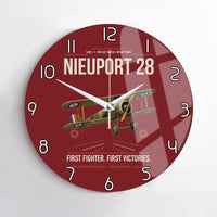 Thumbnail for Nieuport 28C.1 design on dark red no frame wall clock