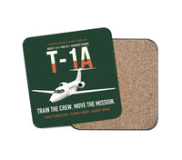 Thumbnail for T-1A Jayhawk Advanced Jet Trainer design on dark green 1 piece coaster