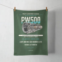 Thumbnail for PW500 design on dark green towel
