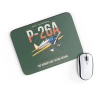 Thumbnail for Boeing P-26A Peashooter design on dark green rectangle mouse pad